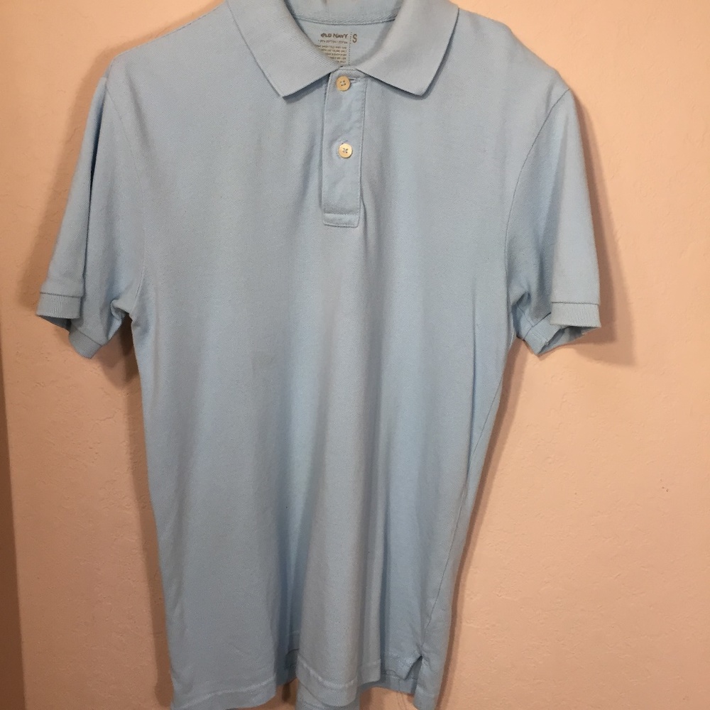 Men's Old Navy Baby Blue Polo Shirt, S